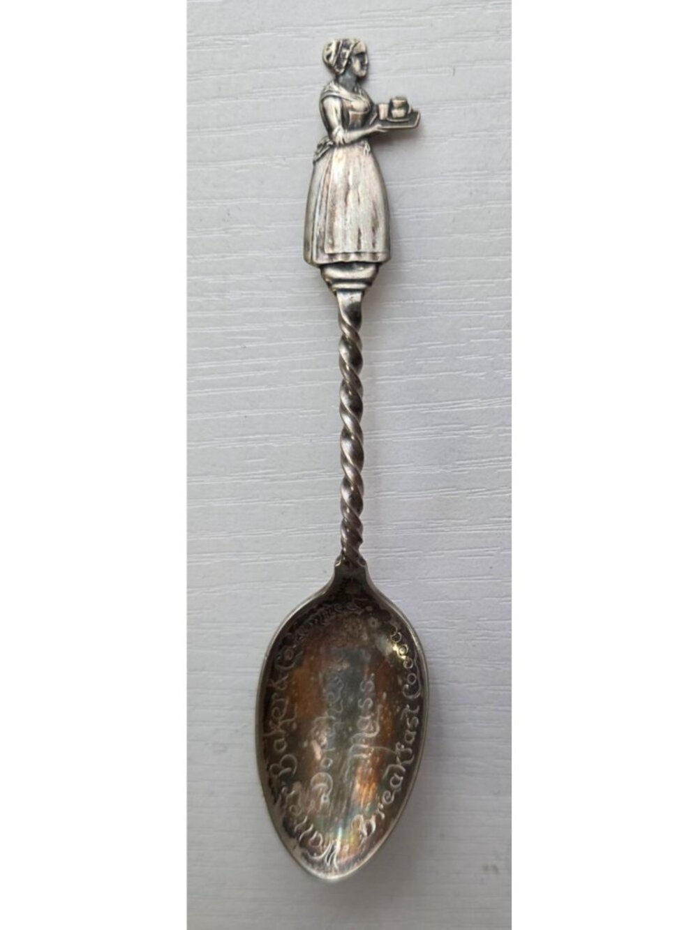 Vintage Walter Baker & Co. "La Belle Chocolatière" Souvenir Spoon